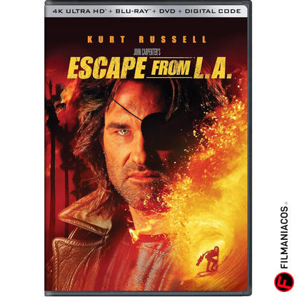 PRE-VENTA: Escape From L.A. (1996) (Empaque de DVD) [4K Ultra HD + Blu-ray + DVD]