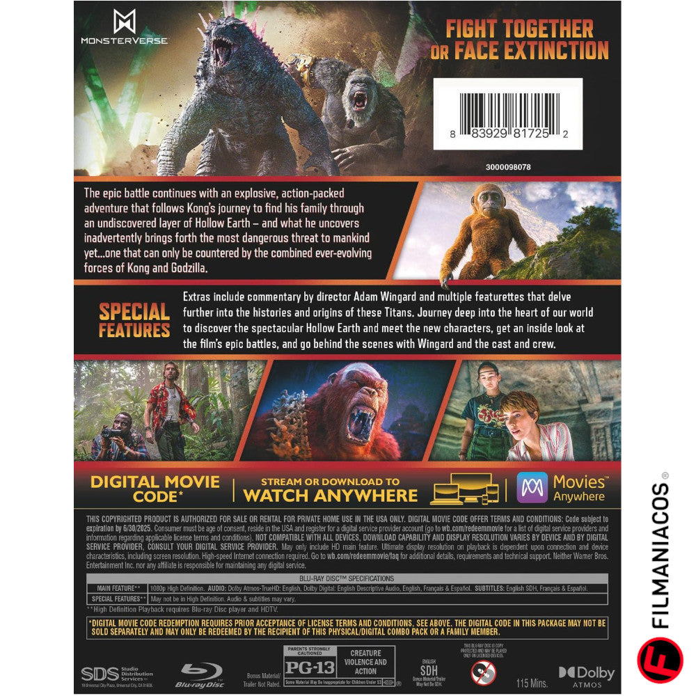 PRE-VENTA: Godzilla x Kong: The New Empire (2024) [Blu-ray]