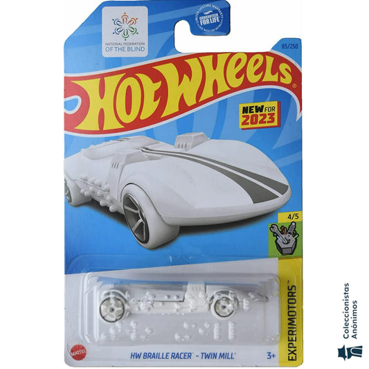 Hot Wheels Experimotors HW Braille Racer - Twin Mill (National Federation Of The Blind)