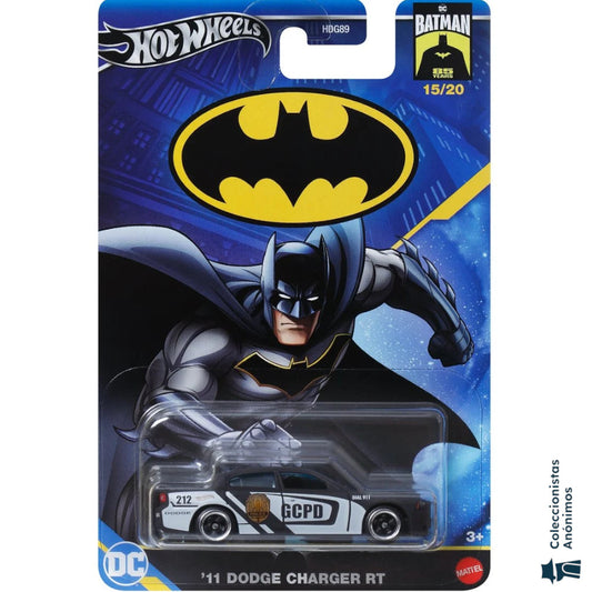 DC Batman Hot Wheels '11 Dodge Charger RT 15/20 (Escala 1:64) (2024)