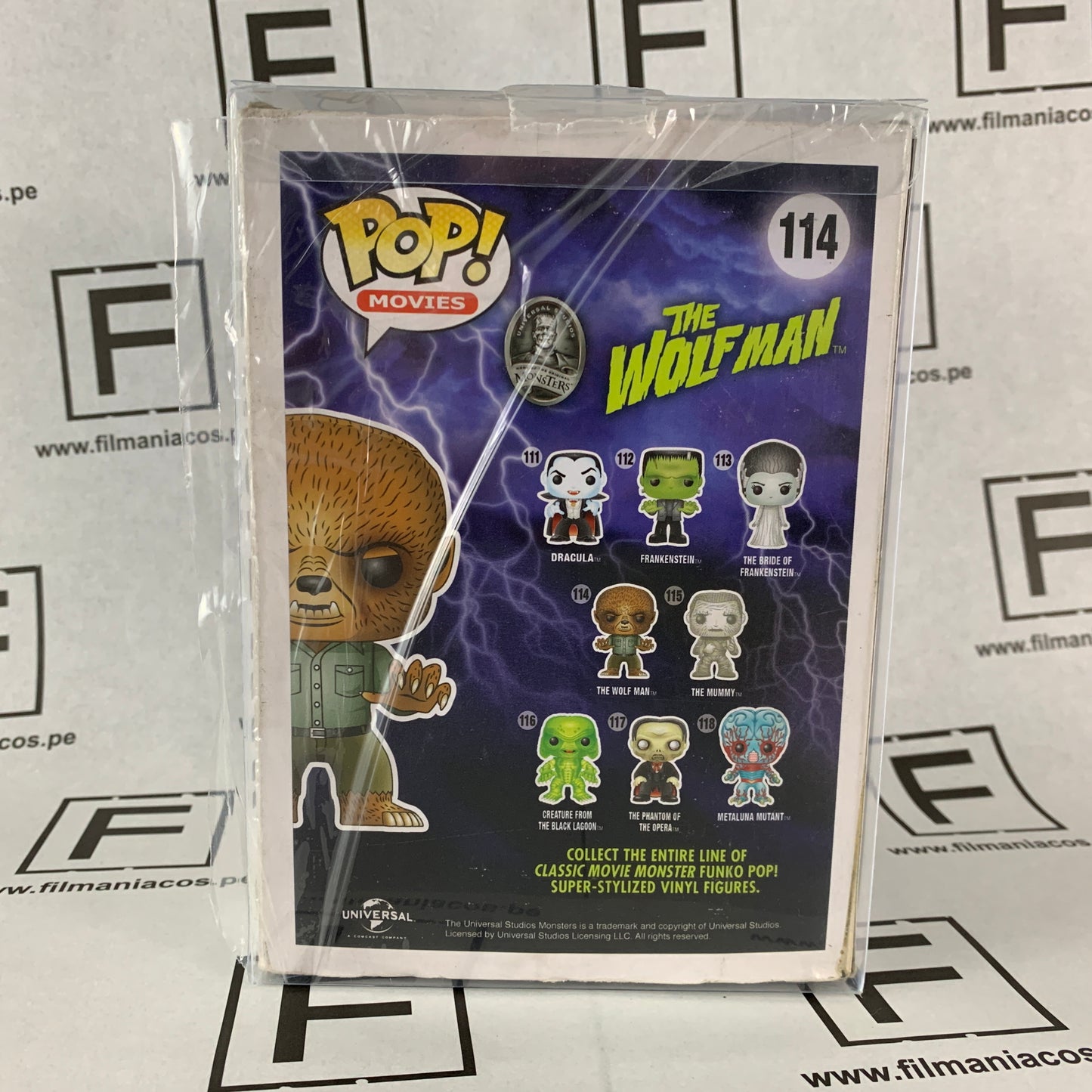 Universal Monsters Funko Pop Movies The Wolf Man (114) + Protector