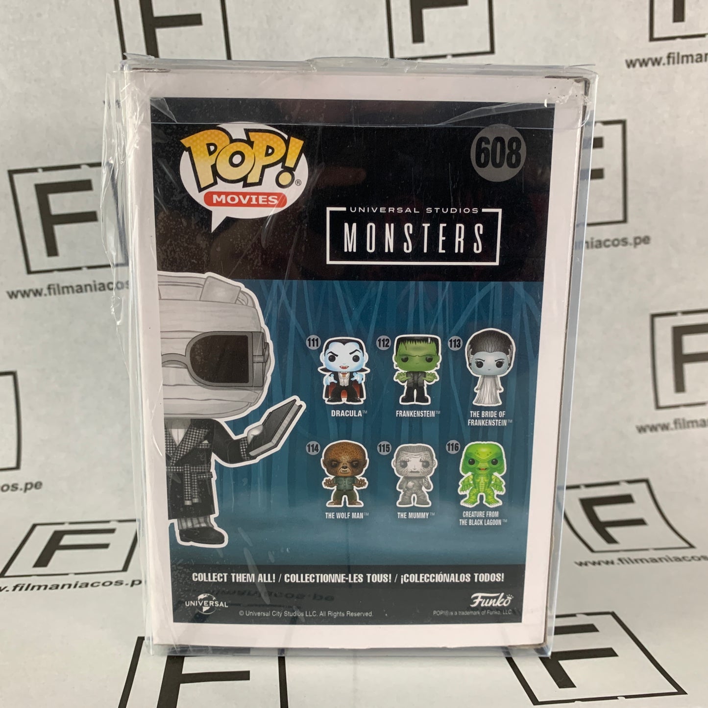 Universal Monsters Funko Pop Movies The Invisible Man (Walgreens Exclusive Black & White) (608) + Protector