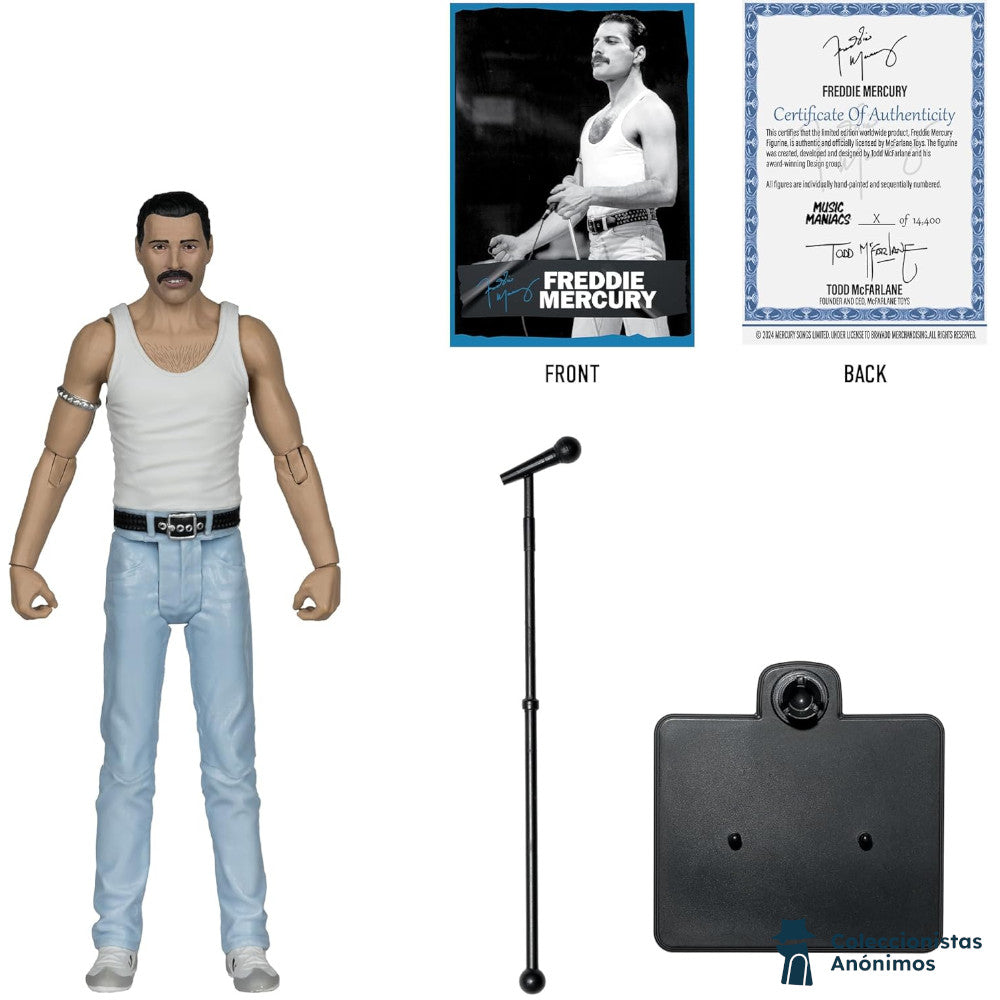 Freddy Mercury (Queen) McFarlane Toys Music Maniacs Rock (Figura de 6")