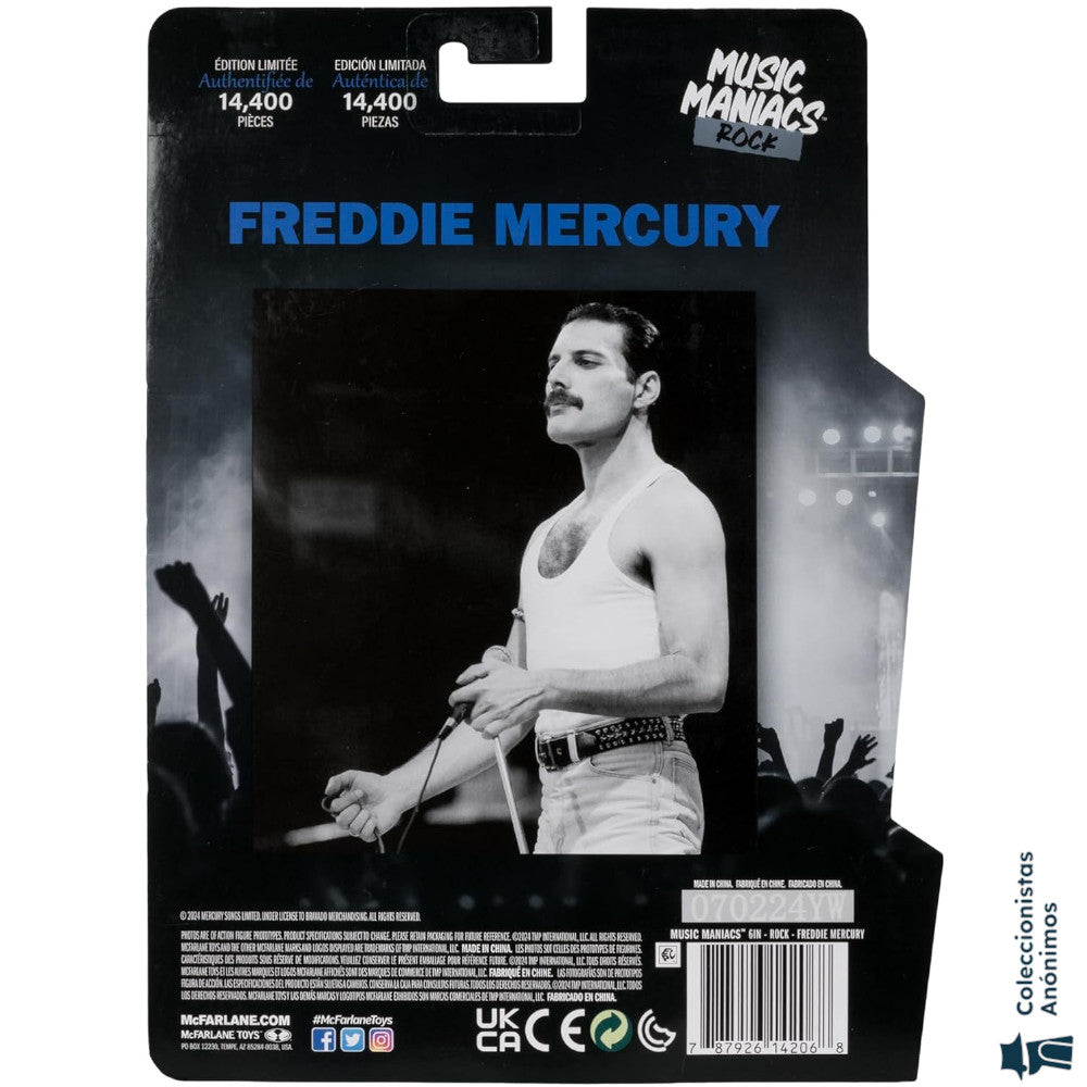 Freddy Mercury (Queen) McFarlane Toys Music Maniacs Rock (Figura de 6")