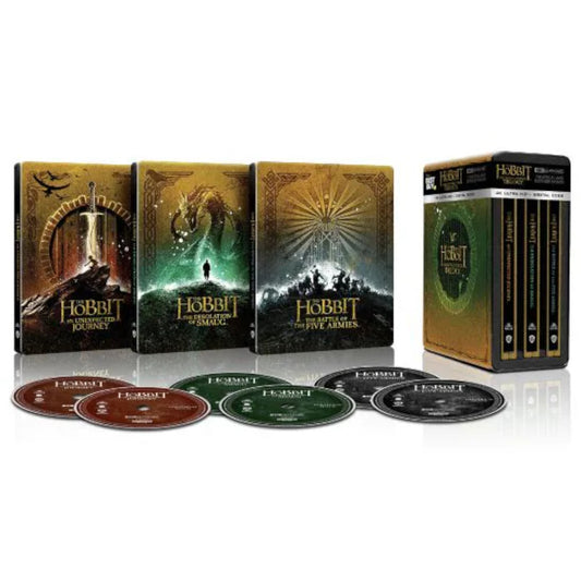 The Hobbit: Motion Picture Trilogy (Extended & Theatrical Movies) (Steelbook) [4K Ultra HD] >>USADO<<