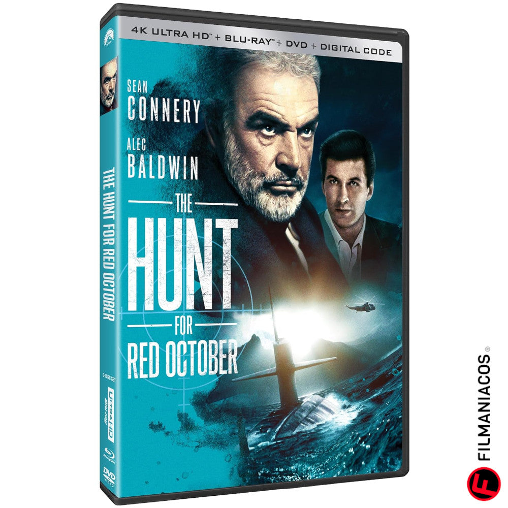 PRE-VENTA: The Hunt for Red October (1990) (Empaque de DVD) [4K Ultra HD + Blu-ray + DVD]