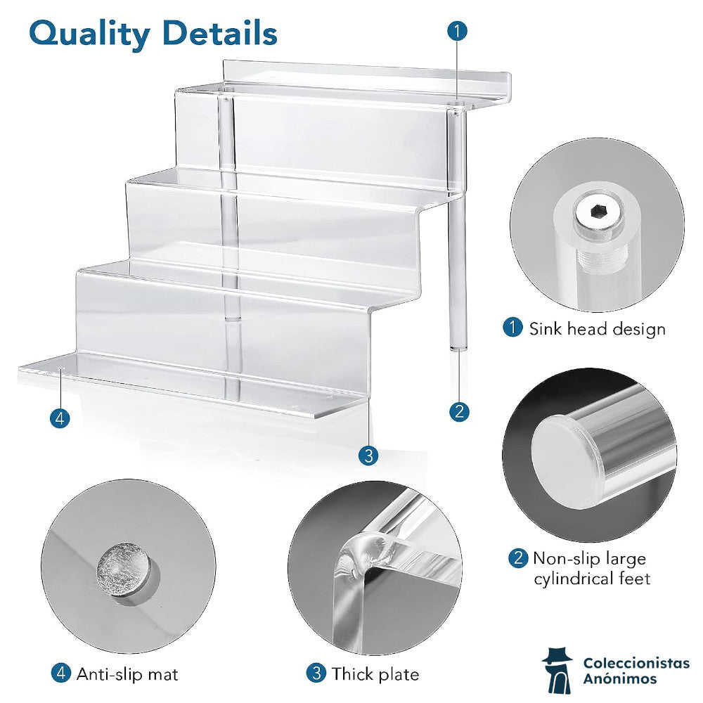 Estante acrílico organizador de figuras (23x18 cms.)