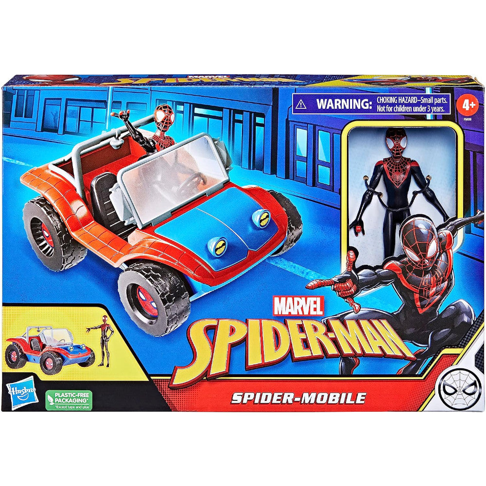 Marvel Spider-Man Spider Mobile + Figura Spider-Man Miles Morales