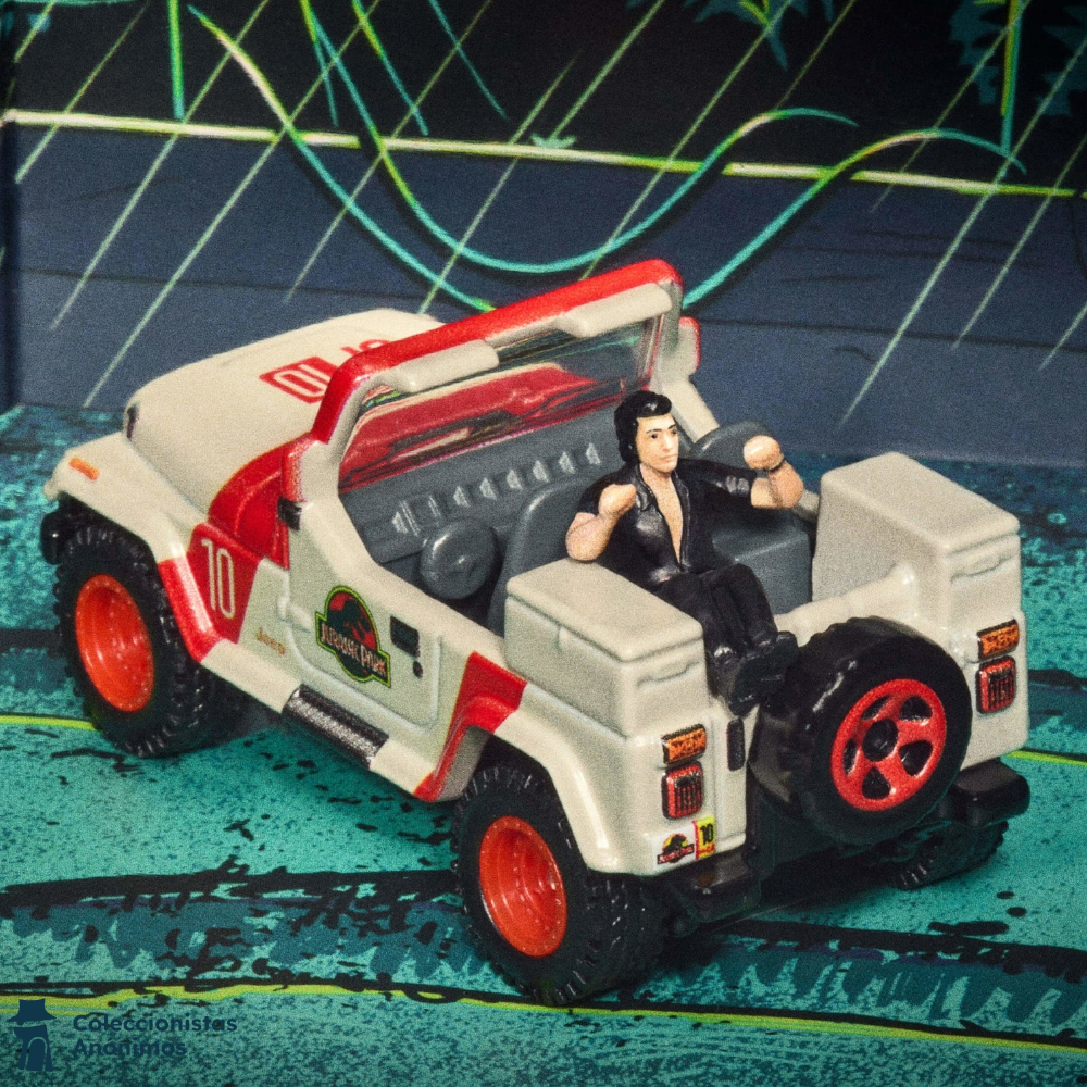 Jurassic Park Jeep Wrangler & Dr. Ian Malcolm (Exclusivo Mattel Creations SDCC 2023) [ABIERTO]