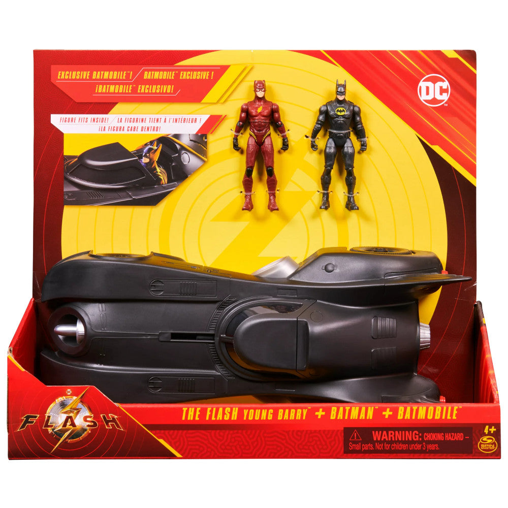 DC The Flash Movie: Batmobile + The Flash (Young Barry) + Batman