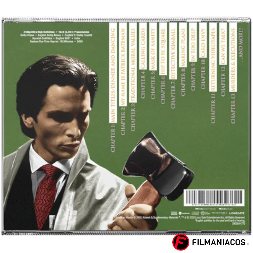PRE-VENTA: American Psycho (2000) (25th Anniversary Gift-Set) [4K Ultra HD]
