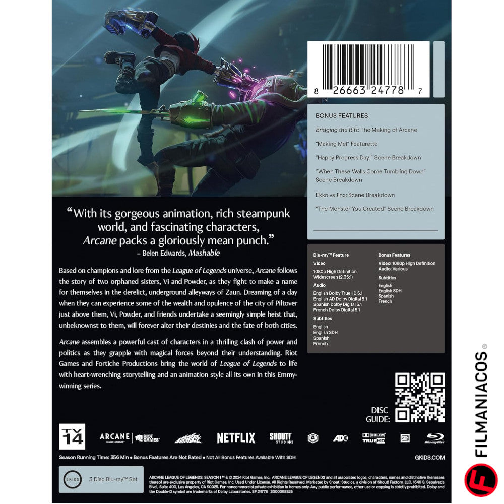 Arcane: League of Legends - Season One (2021) (Steelbook) [Blu-ray]
