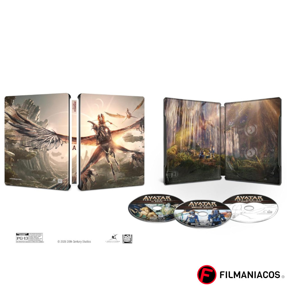 PRE-VENTA: Avatar: Fire and Ash (2025) (Steelbook) [4K Ultra HD + Blu-ray]