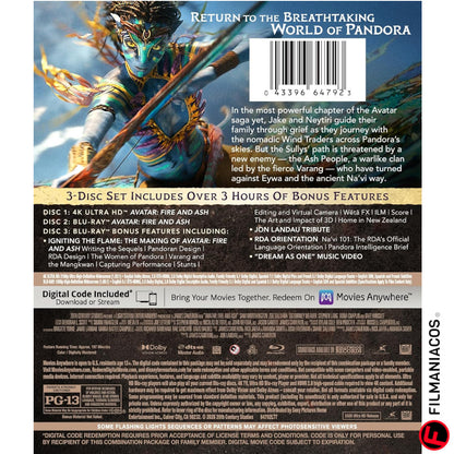 PRE-VENTA: Avatar: Fire and Ash (2025) (Steelbook) [4K Ultra HD + Blu-ray]