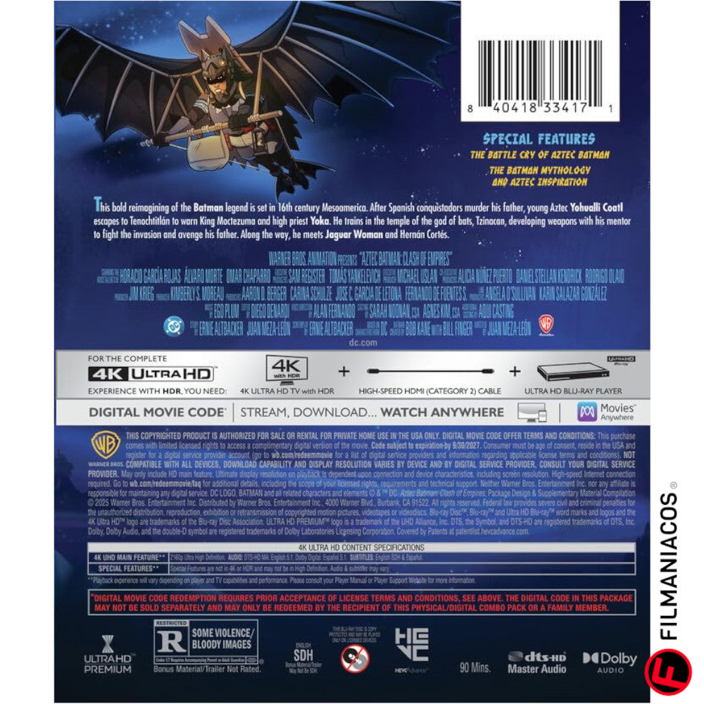 PRE-VENTA: Aztec Batman: Clash of Empires (2025) [4K Ultra HD]