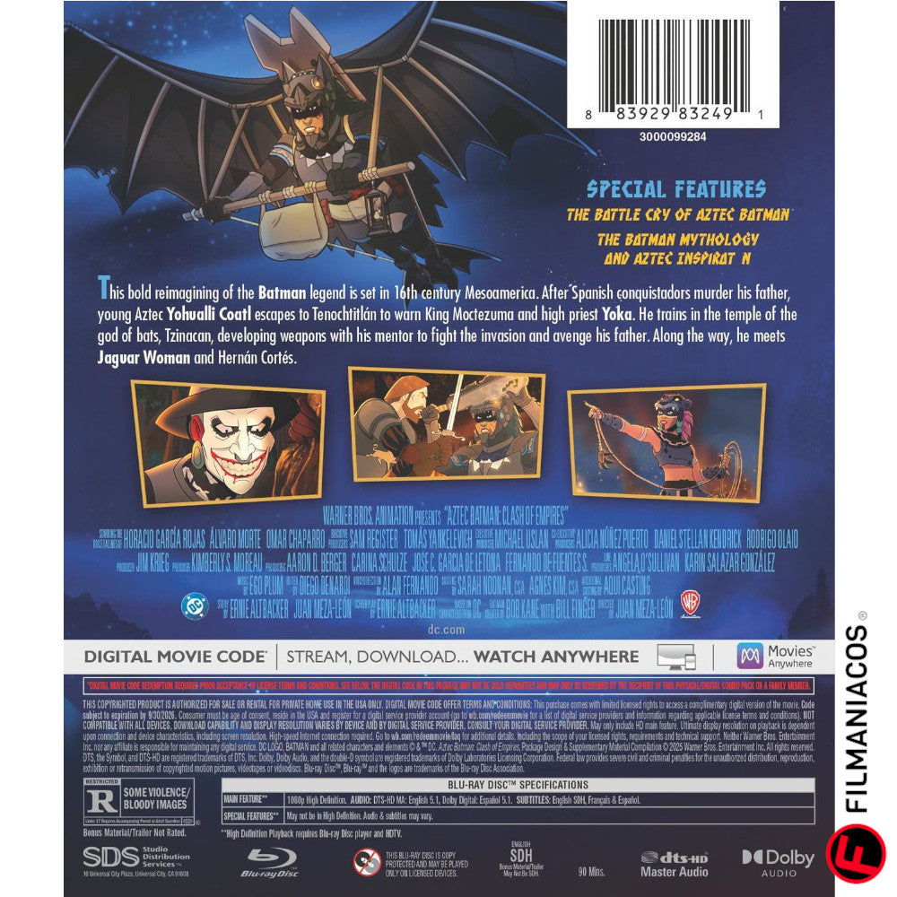 PRE-VENTA: Aztec Batman: Clash of Empires (2025) [Blu-ray]