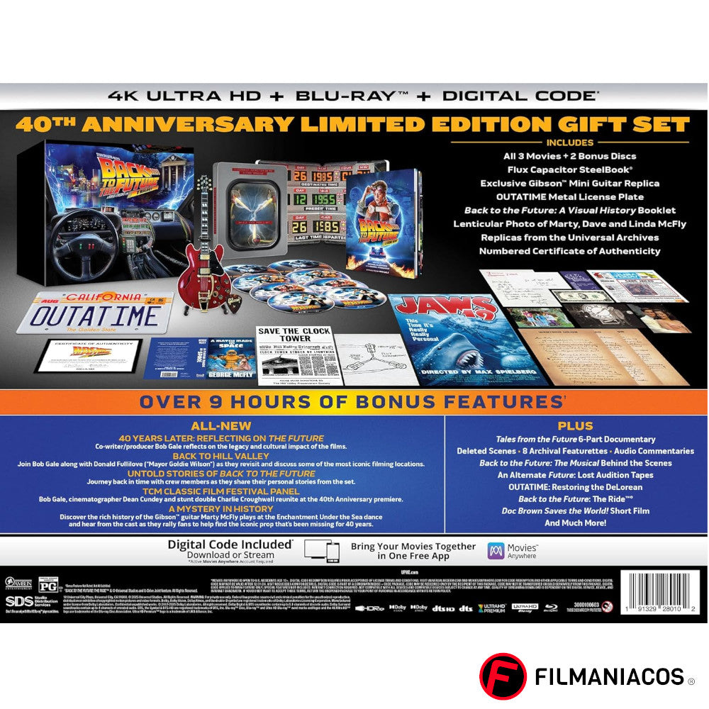PRE-VENTA: Back to the Future: Trilogy (1985-1990) (40th Anniversary Steelbook Gift-Set) [4K Ultra HD + Blu-ray]