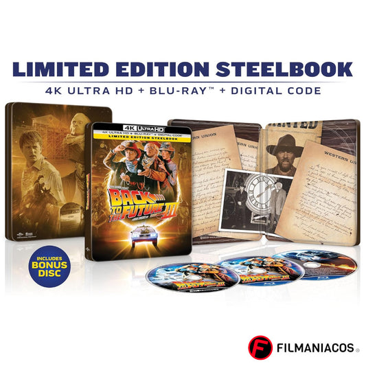 PRE-VENTA: Back to the Future - Part III (1990) (Steelbook) [4K Ultra HD + Blu-ray]