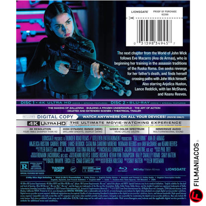 PRE-VENTA: Ballerina: From The World Of John Wick (2025) [4K Ultra HD + Blu-ray]
