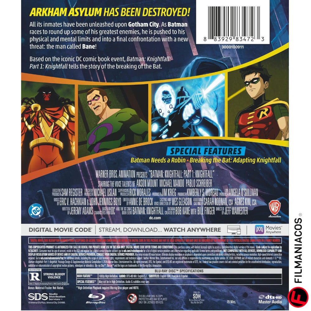 PRE-VENTA: Batman: Knightfall - Part 1 - Knightfall [Blu-ray]
