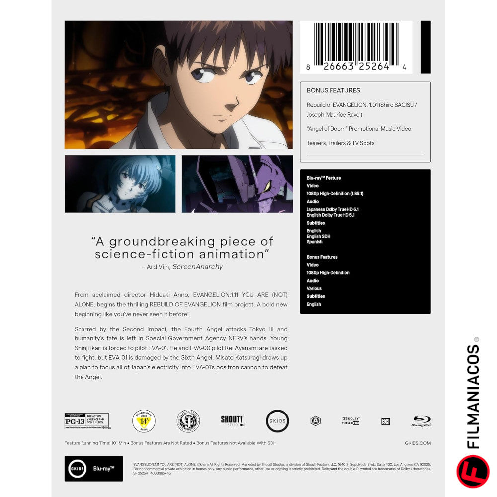 PRE-VENTA: Evangelion 1.11: You Are (Not) Alone (2007) [Blu-ray]