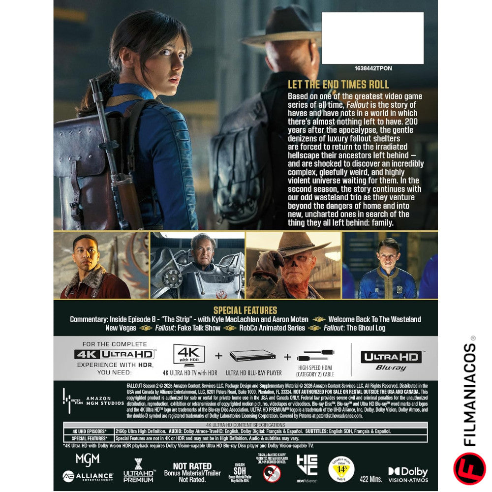PRE-VENTA: Fallout: Season Two (2025-2026) (Steelbook) [4K Ultra HD]