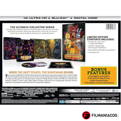 PRE-VENTA: Five Nights at Freddy's (2023) (Gift-Set con Steelbook) [4K Ultra HD + Blu-ray]