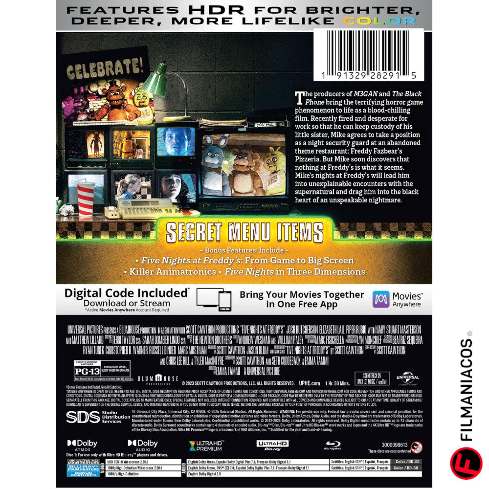 PRE-VENTA: Five Nights at Freddy's (2023) (Steelbook) [4K Ultra HD + Blu-ray]