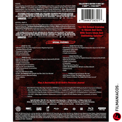 PRE-VENTA: Hostel / Hostel: Part II (2005-2007) (20th Anniversary Steelbook) [4K Ultra HD + Blu-ray]