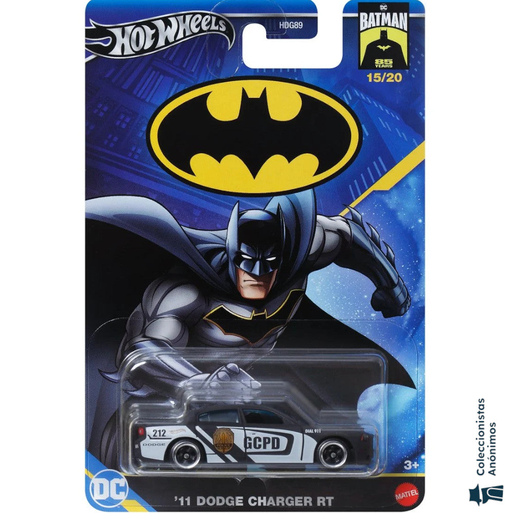DC Batman Hot Wheels '11 Dodge Charger RT 15/20 (Escala 1:64) (2024)
