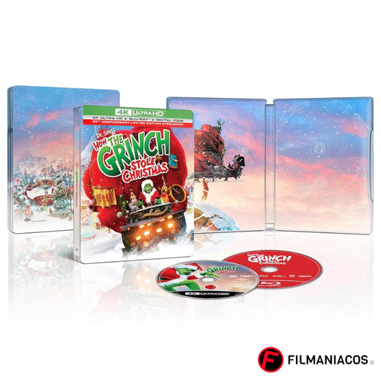 PRE-VENTA: Dr. Seuss' How the Grinch Stole Christmas (2000) (25th Anniversary Steelbook) [4K Ultra HD + Blu-ray]