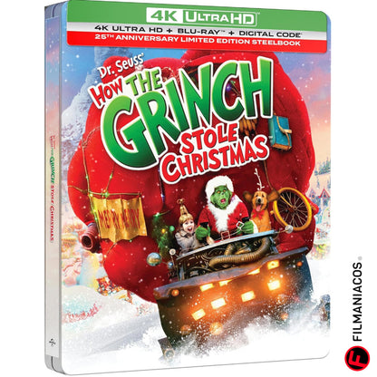 PRE-VENTA: Dr. Seuss' How the Grinch Stole Christmas (2000) (25th Anniversary Steelbook) [4K Ultra HD + Blu-ray]