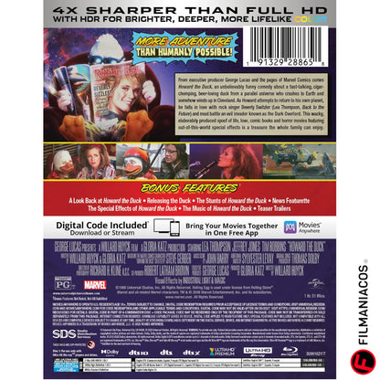 PRE-VENTA: Howard the Duck (1986) (40th Anniversary Steelbook) [4K Ultra HD + Blu-ray]