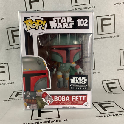 Star Wars Funko Pop Boba Fett (102) (Smuggler's Bounty Exclusive) + Protector