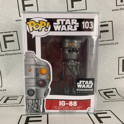 Star Wars Funko Pop IG-88 (103) (Smuggler's Bounty Exclusive) + Protector