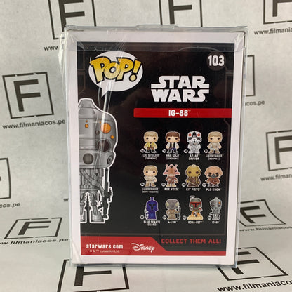 Star Wars Funko Pop IG-88 (103) (Smuggler's Bounty Exclusive) + Protector