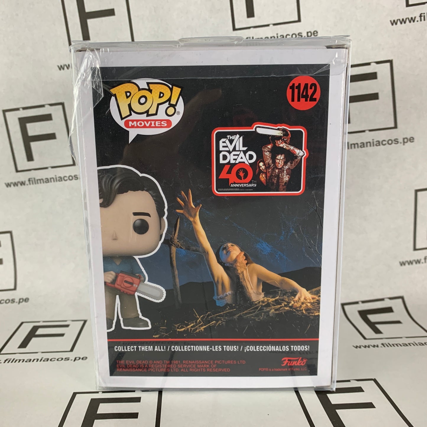 Evil Dead Funko Pop! Movies Ash (1142) (40th Anniversary) + Protector