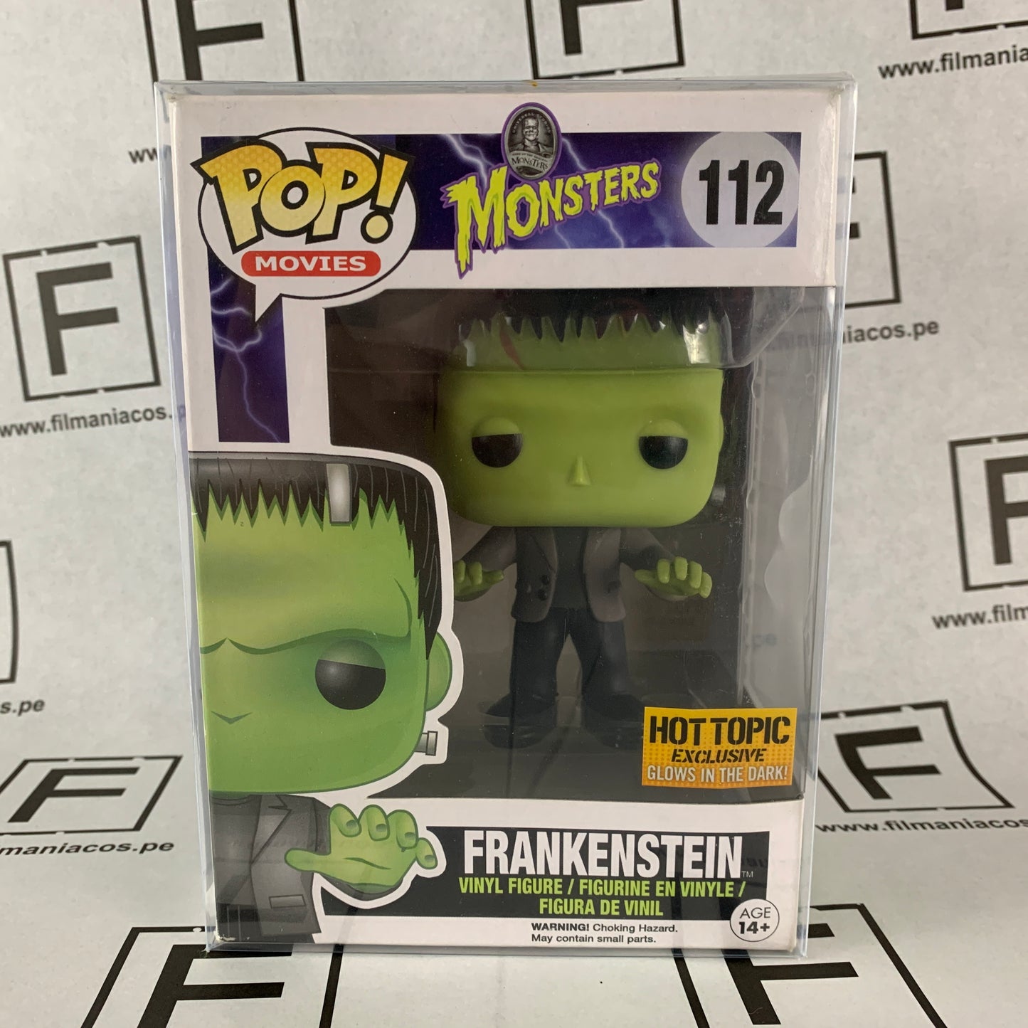 Universal Monsters Funko Pop Movies Frankenstein Monster (Hot Topic Exclusive Glow-In-The-Dark) (112) + Protector