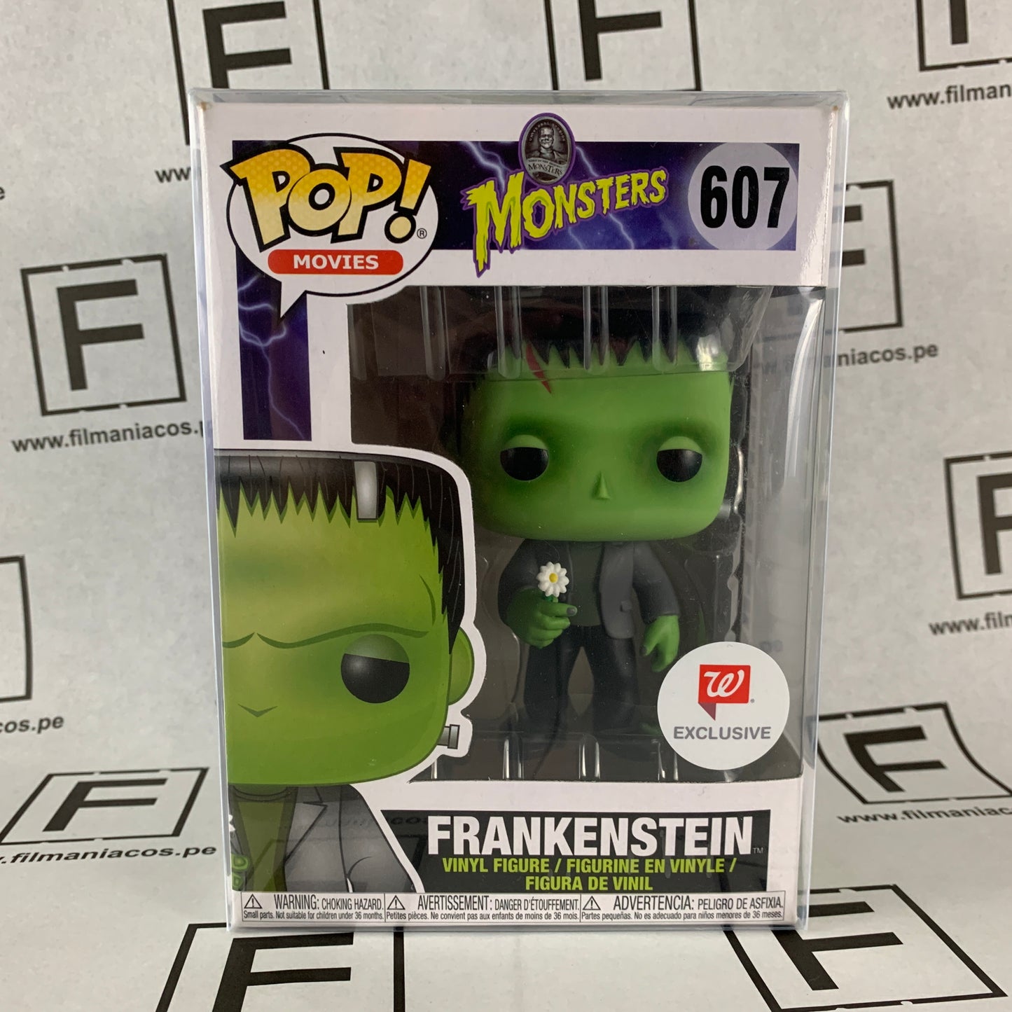 Universal Monsters Funko Pop Movies Frankenstein's Monster (with flower) (Walgreens Exclusive) (607) + Protector