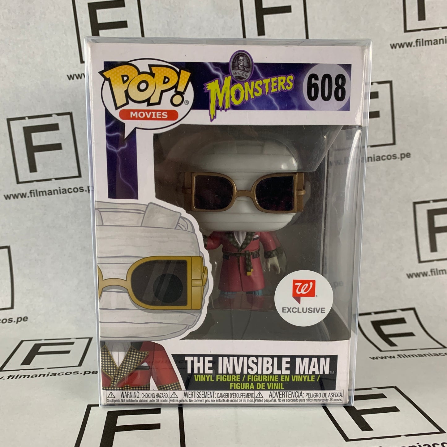 Universal Monsters Funko Pop Movies The Invisible Man (Walgreens Exclusive) (608) + Protector