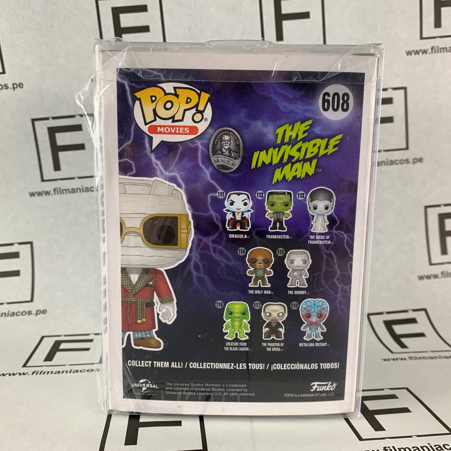 Universal Monsters Funko Pop Movies The Invisible Man (Walgreens Exclusive) (608) + Protector