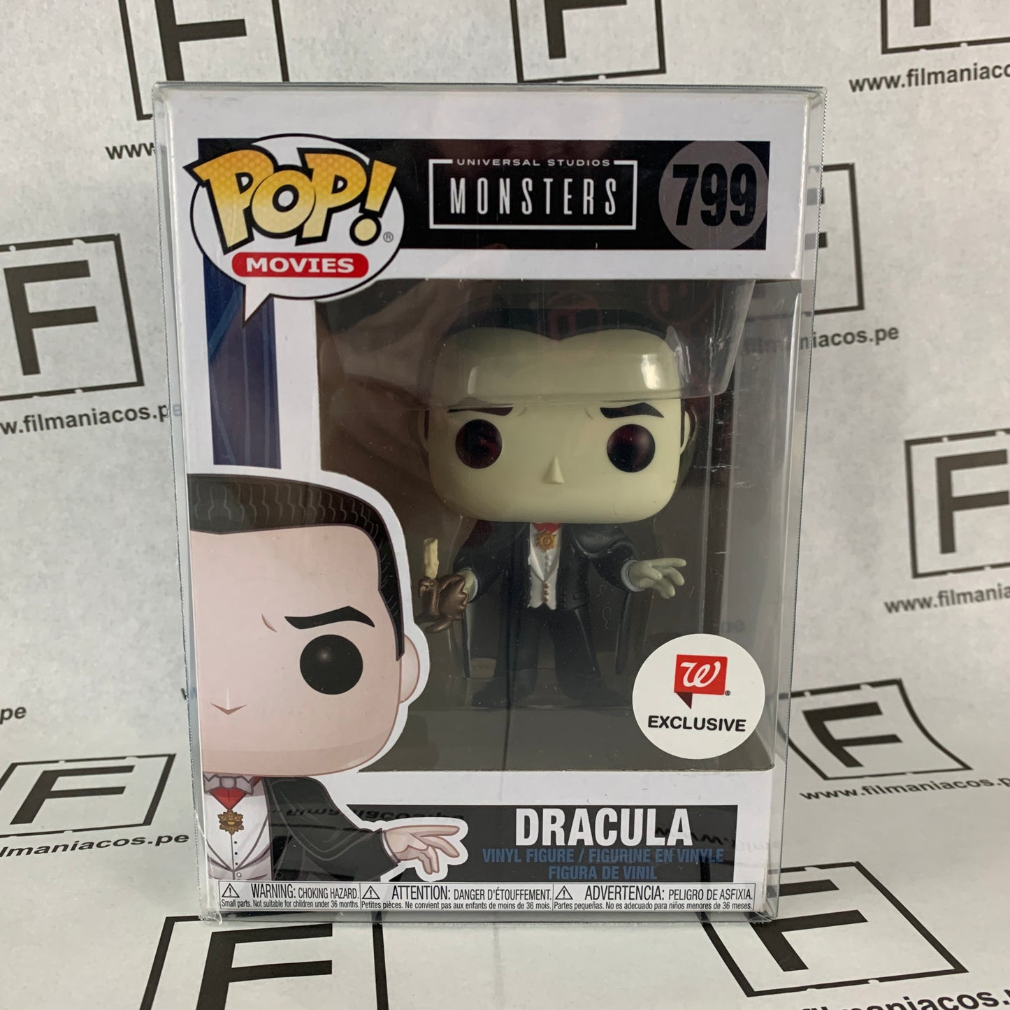 Universal Monsters Funko Pop Movies Dracula con candelabro (Walgreens Exclusive) (799) + Protector