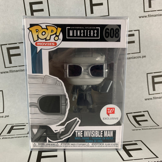 Universal Monsters Funko Pop Movies The Invisible Man (Walgreens Exclusive Black & White) (608) + Protector