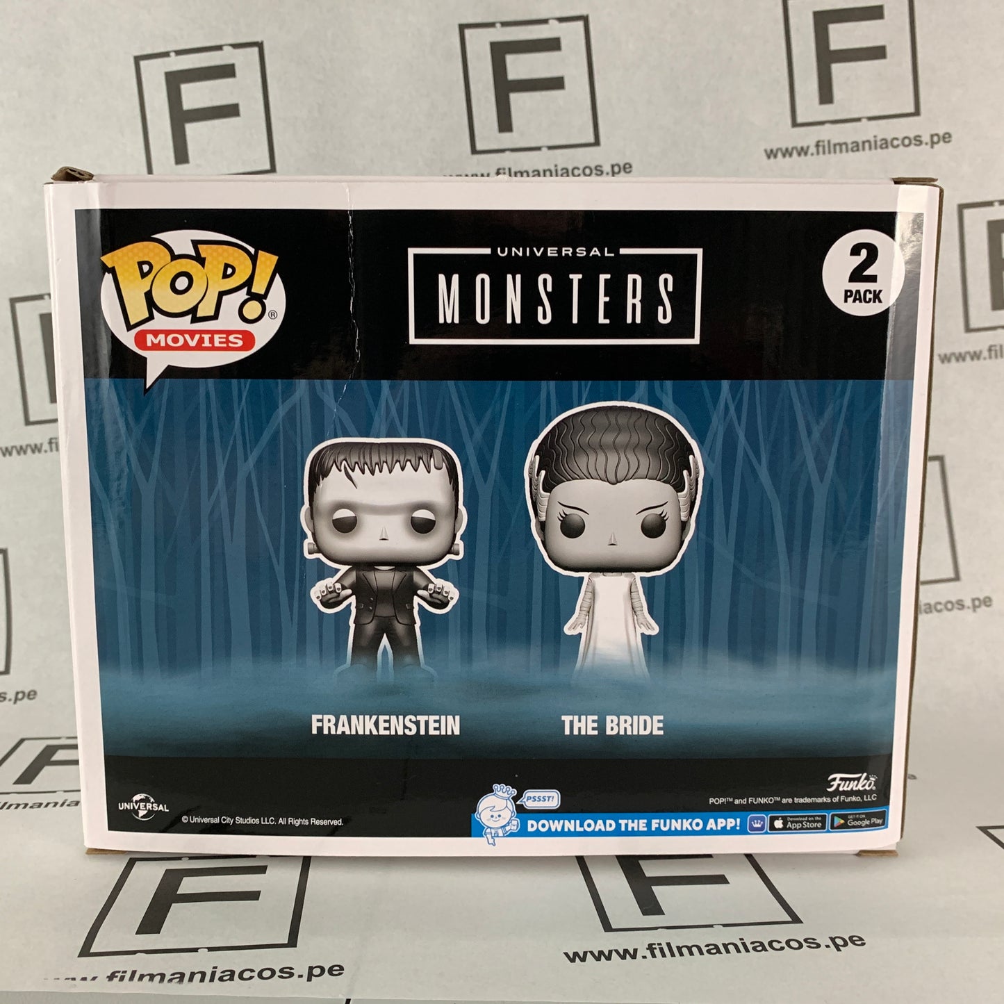 Universal Monsters Funko Pop Movies Frankenstein & The Bride (Hot Topic Exclusive 2-Pack) >>CAJA DAÑADA<<