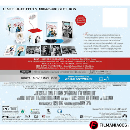 PRE-VENTA: It's a Wonderful Life (1946) (Gift-Set Deluxe) [4K Ultra HD + Blu-ray + DVD]