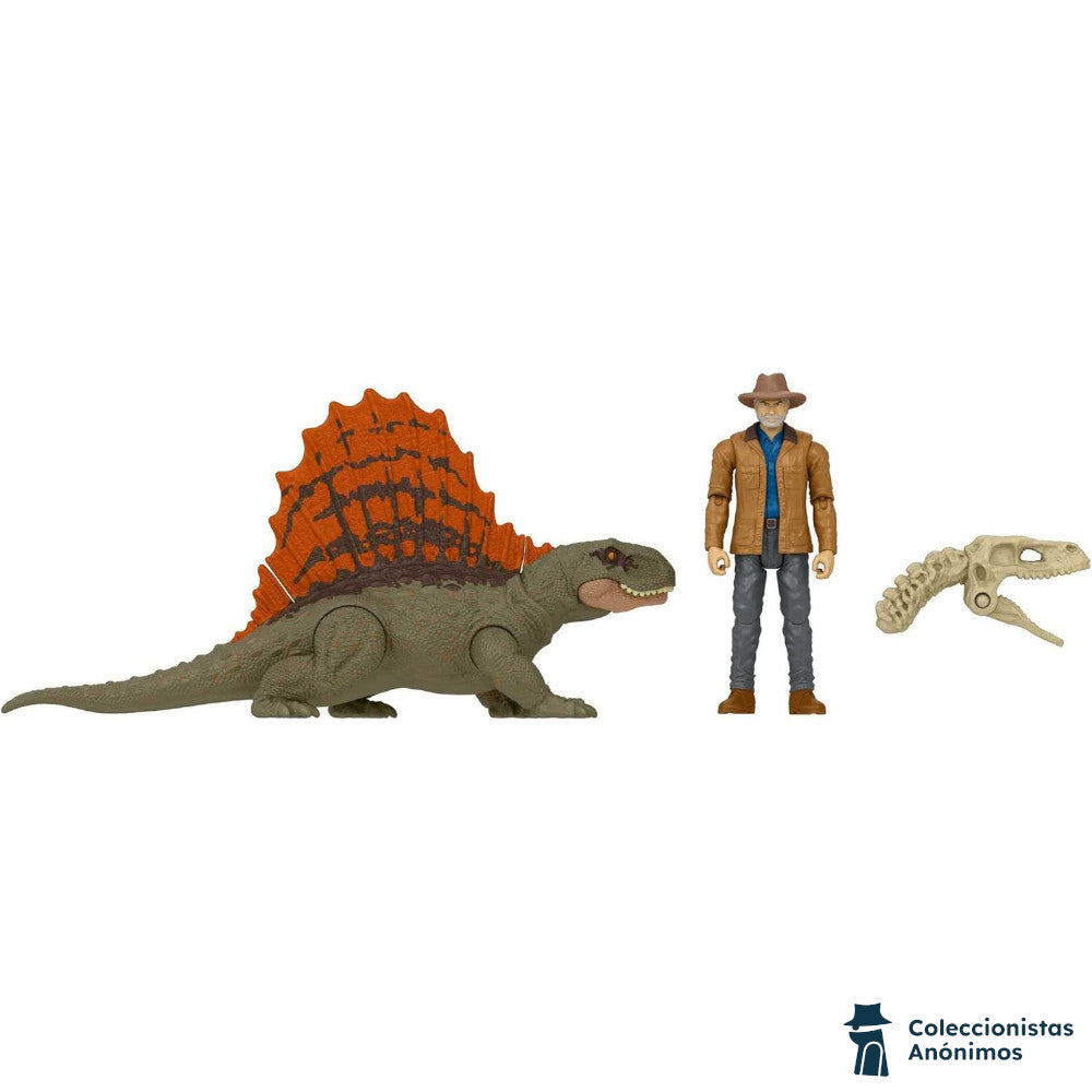 Jurassic World Mattel Dominion Dr. Alan & Dimetrodon [ABIERTO]