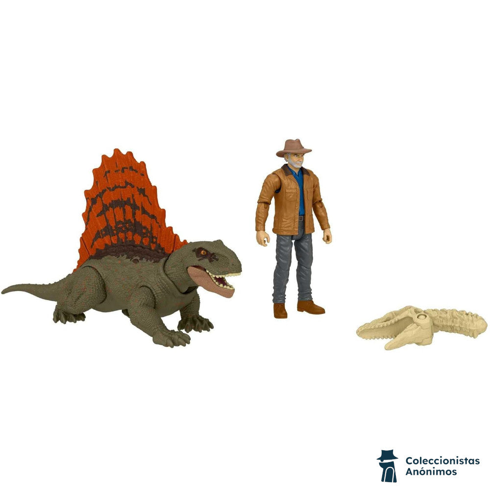 Jurassic World Mattel Dominion Dr. Alan & Dimetrodon [ABIERTO]