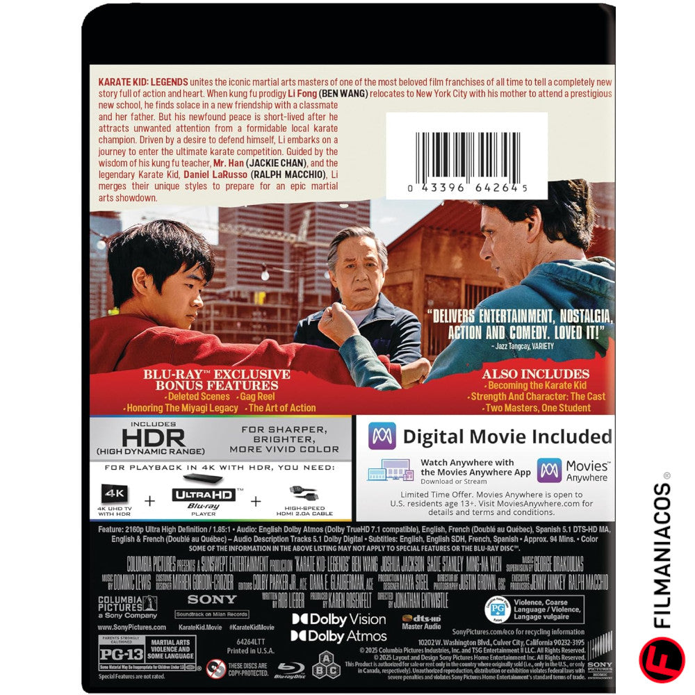 PRE-VENTA: Karate Kid: Legends (2025) [4K Ultra HD + Blu-ray]