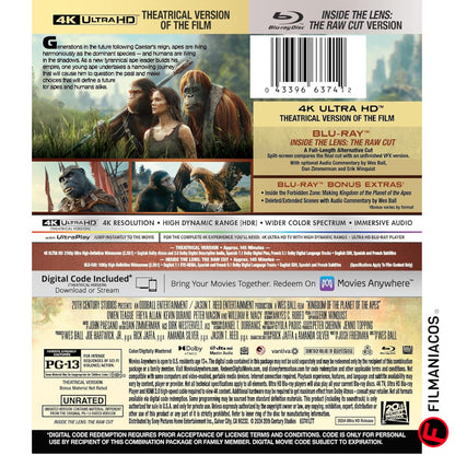 PEDIDO: Kingdom of the Planet of the Apes (2024) [4K Ultra HD + Blu-ray]