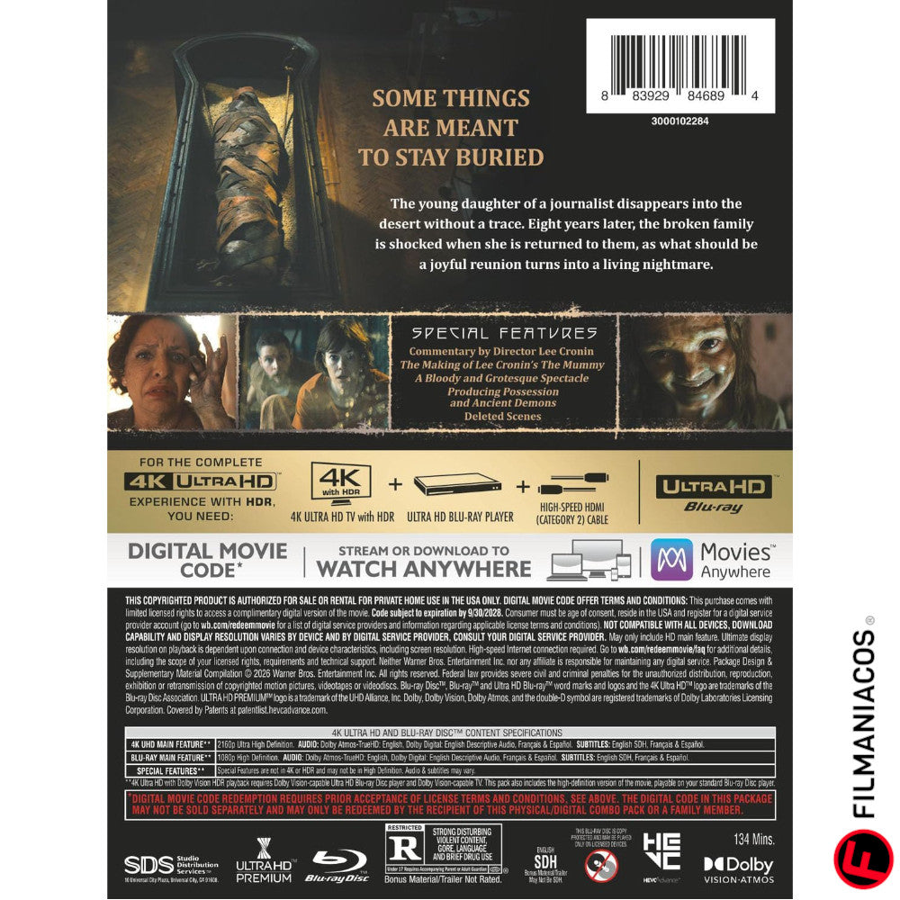 PRE-VENTA: The Mummy (2026) (Steelbook) [4K Ultra HD + Blu-ray]